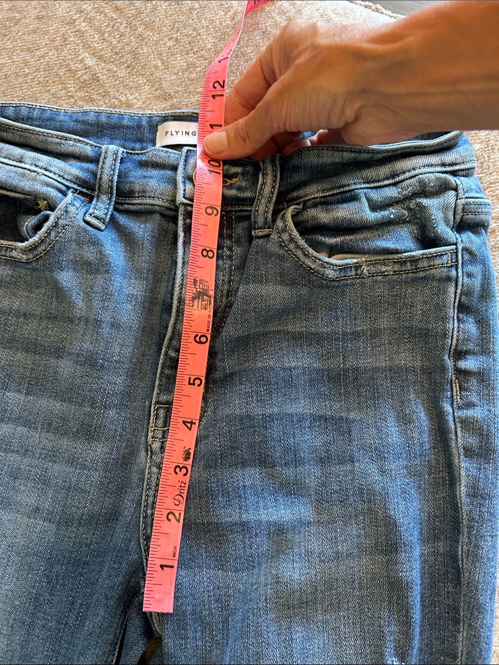 💙Flying monkey Women's Distressed Flared Jeans - Blue - Picture 6 of 11